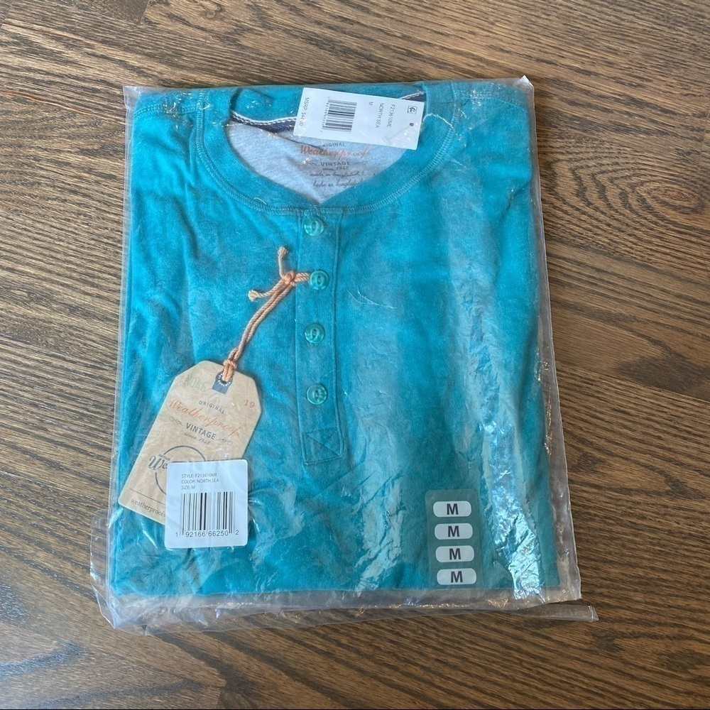 NWT Weatherproof North Sea long sleeve button up Henley size medium